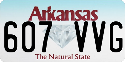 AR license plate 607VVG