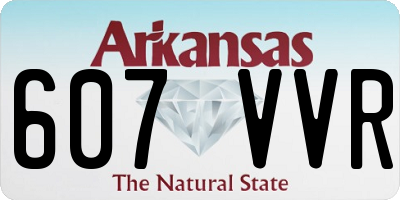 AR license plate 607VVR