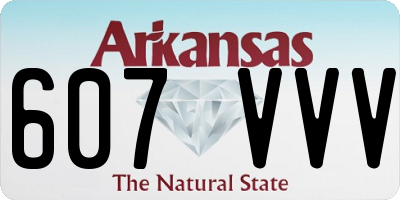 AR license plate 607VVV