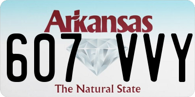 AR license plate 607VVY