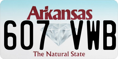AR license plate 607VWB
