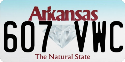 AR license plate 607VWC