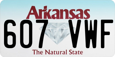 AR license plate 607VWF