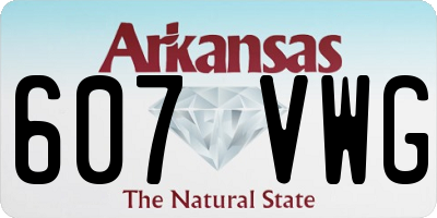 AR license plate 607VWG