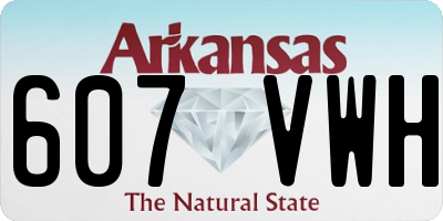AR license plate 607VWH