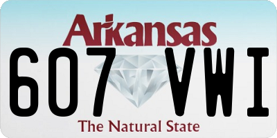 AR license plate 607VWI