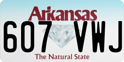 AR license plate 607VWJ