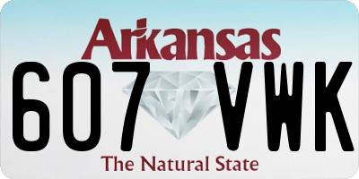 AR license plate 607VWK