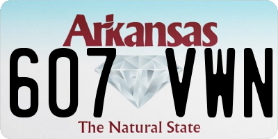 AR license plate 607VWN