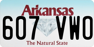 AR license plate 607VWO
