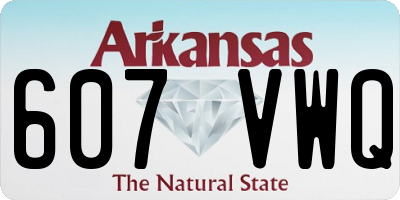 AR license plate 607VWQ
