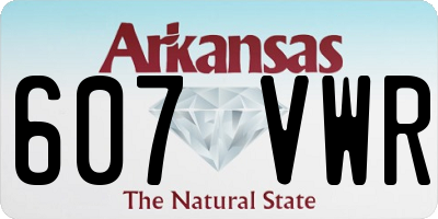 AR license plate 607VWR