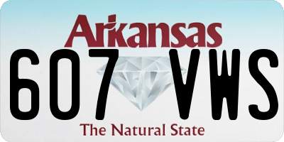 AR license plate 607VWS