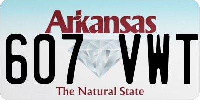 AR license plate 607VWT