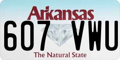 AR license plate 607VWU