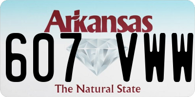 AR license plate 607VWW