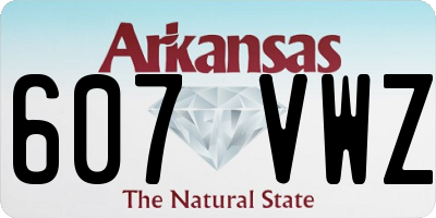 AR license plate 607VWZ
