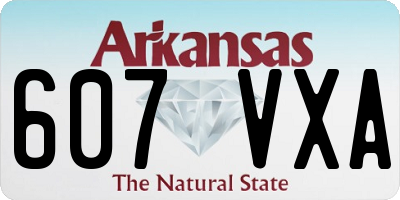AR license plate 607VXA