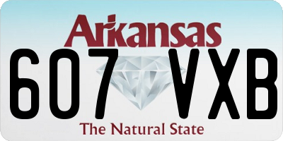 AR license plate 607VXB
