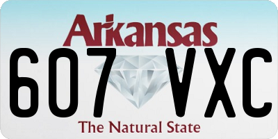 AR license plate 607VXC