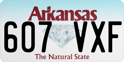 AR license plate 607VXF