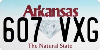 AR license plate 607VXG