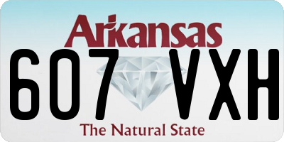AR license plate 607VXH