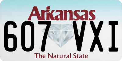 AR license plate 607VXI