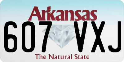 AR license plate 607VXJ