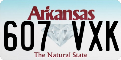 AR license plate 607VXK