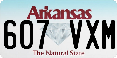 AR license plate 607VXM