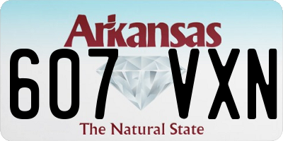 AR license plate 607VXN
