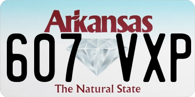 AR license plate 607VXP