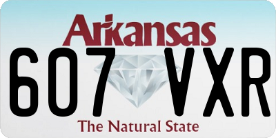 AR license plate 607VXR
