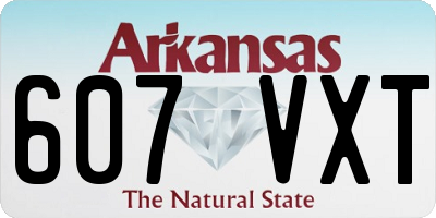 AR license plate 607VXT