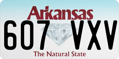 AR license plate 607VXV
