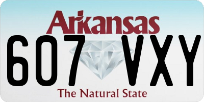 AR license plate 607VXY