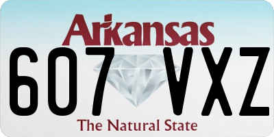AR license plate 607VXZ