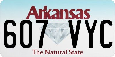AR license plate 607VYC