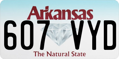 AR license plate 607VYD
