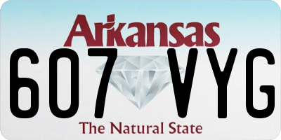 AR license plate 607VYG
