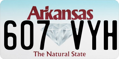 AR license plate 607VYH