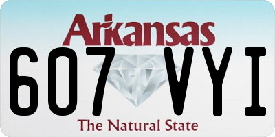 AR license plate 607VYI