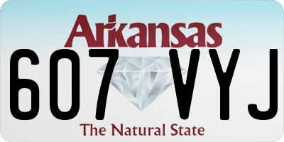AR license plate 607VYJ