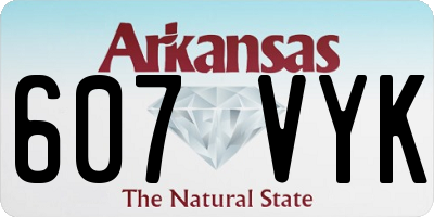 AR license plate 607VYK