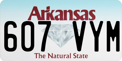 AR license plate 607VYM