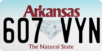 AR license plate 607VYN