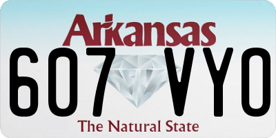 AR license plate 607VYO