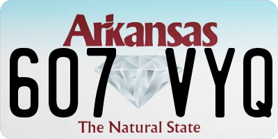 AR license plate 607VYQ