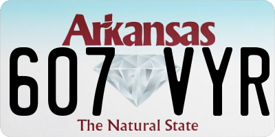 AR license plate 607VYR